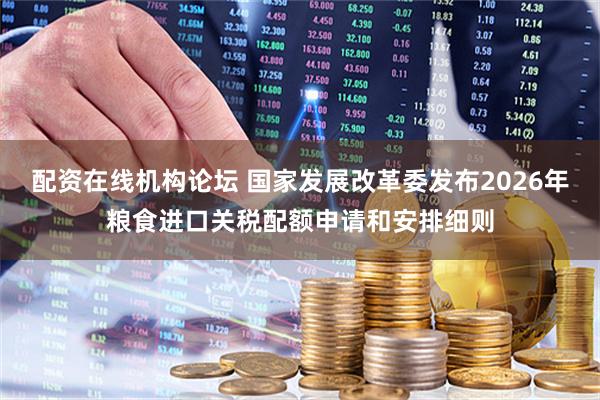 配资在线机构论坛 国家发展改革委发布2026年粮食进口关税配额申请和安排细则