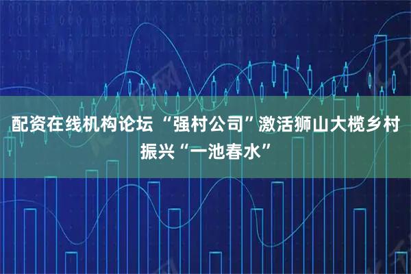 配资在线机构论坛 “强村公司”激活狮山大榄乡村振兴“一池春水”